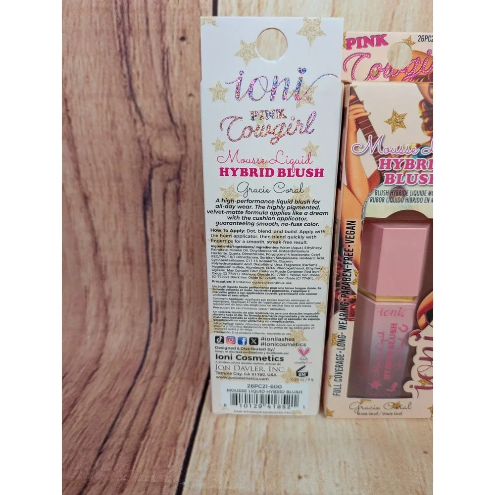 Ioni Pink Cowgirl Mousse Liquid Hybrid Blush Gracie Coral